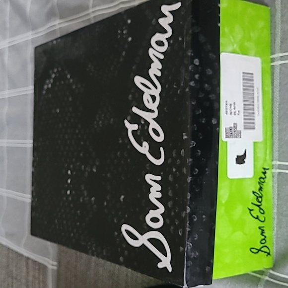 𝅺Sam Edelman Niomi Nubuck Booties Black Western Style Pull On size 7.5 - Picture 6 of 6